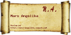 Mars Angelika névjegykártya
